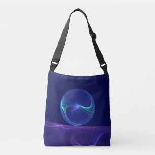 Bolsa Ajustável Sonho Abstrato Roxo Azul Luminoso Arte Fractal