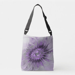 Bolsa Ajustável Sonho de Flor de Lavanda Arte Fractal Abstrato Mod