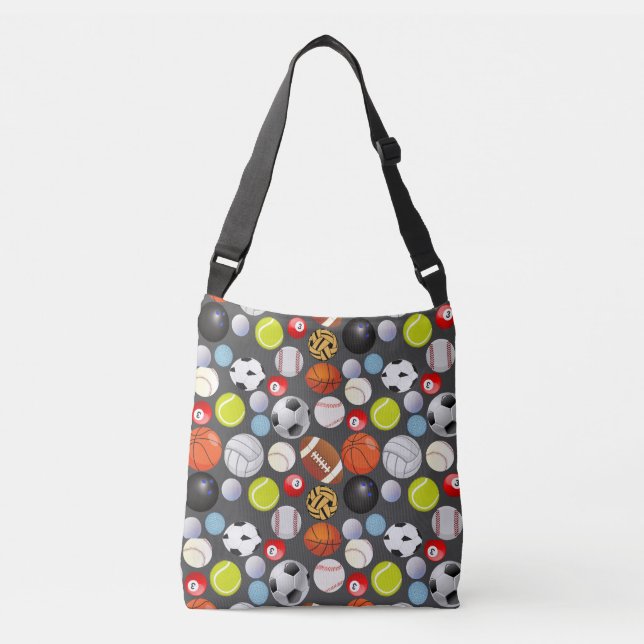 Bolsa Ajustável Sport Balls Pattern DGrey BG (Frente)