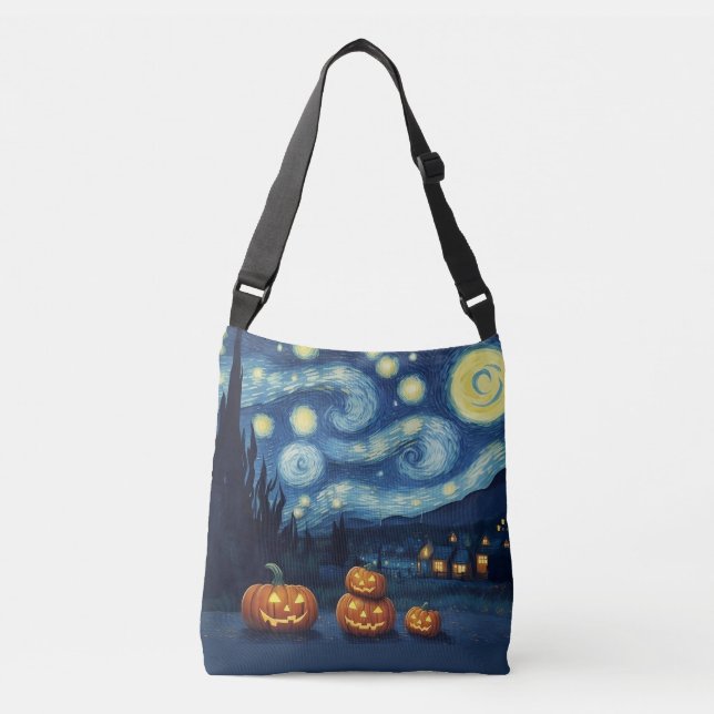 Bolsa Ajustável Starry Night Van Gogh Halloween (Frente)