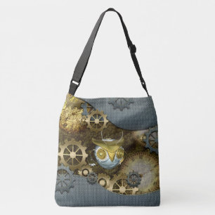 Bolsa Ajustável Steampunk, coruja mecânica impressionante