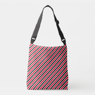 Bolsa Ajustável Stripes de Diagonal Branco Preto
