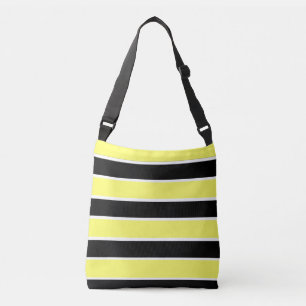 Bolsa Ajustável Stripes Pretas, Amarelas e Brancas