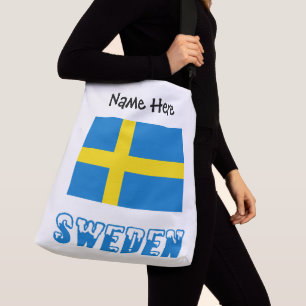 Bolsa Ajustável Suécia e Bandeira Sueca Personalizados