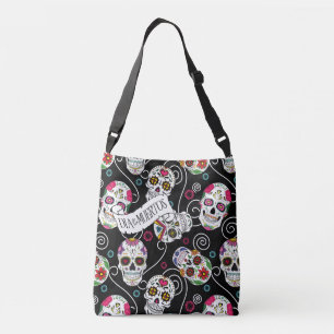 Bolsa Ajustável Sugar Skulls and Swirls Black ID725