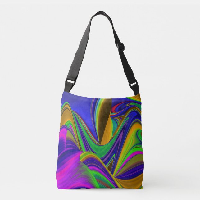 Bolsa Ajustável Summerrainbow, Abstrato 3D Rainbowart (Frente)