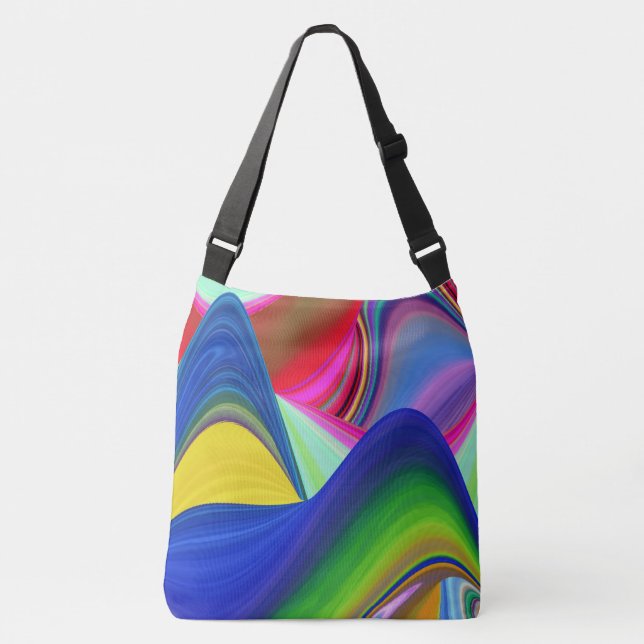 Bolsa Ajustável Summerrainbow, Abstrato 3D Rainbowart (Frente)