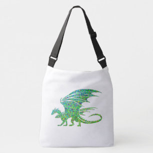 Bolsa Ajustável Surpreendente Dragão Verde Mosaico