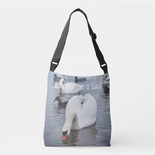 Bolsa Ajustável Swan branco (Frente)