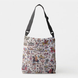 Bolsa Ajustável Tapete Beige Antigo Oriental Único Kilim