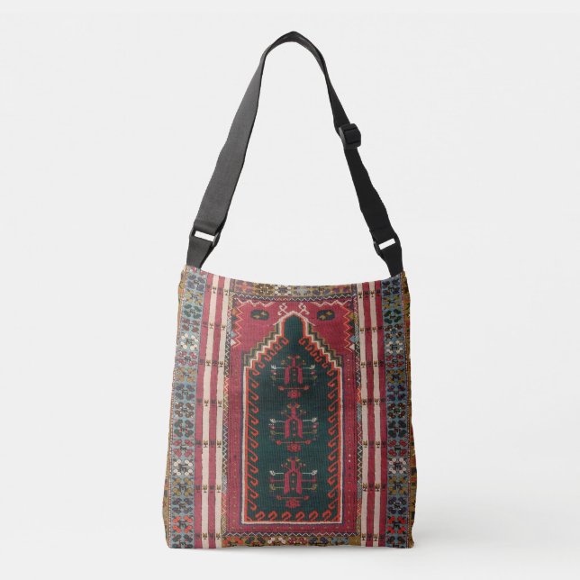 Bolsa Ajustável Tapete Kilim Antigo Oriental (Frente)