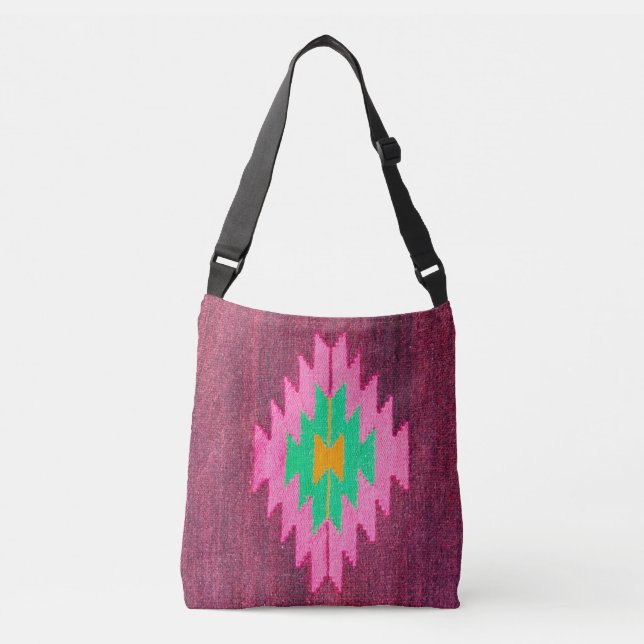 Bolsa Ajustável Tapete Kilim Azteca Turco Único (Frente)