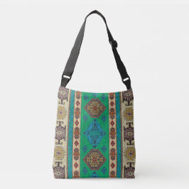 Bolsa Ajustável Tapete Kilim Verde Antigo Oriental Único