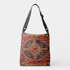 Bolsa Ajustável Tapete Kilim Vermelho Antigo Oriental Único