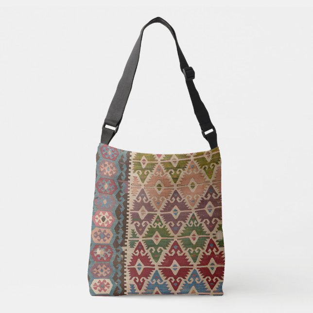 Bolsa Ajustável Tapete Turco de Kilim (Frente)