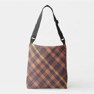 Bolsa Ajustável Tartan laranja e preto, um padrão quente e modesto