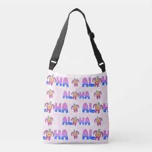 Bolsa Ajustável Tartaruga tropical rosa-púrpura Aloha Havaiana