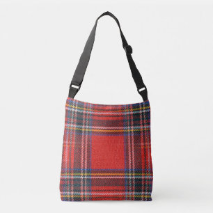 Bolsa Ajustável Tecido vermelho real do teste padrão das xadrezes