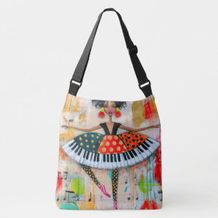 Bolsa Ajustável Teclas de Piano Caprichosas Bailarina