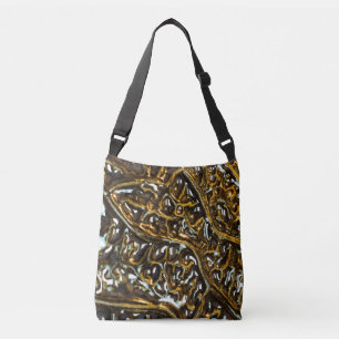 Bolsa Ajustável Tela de bronze Mala de corpo cruzado