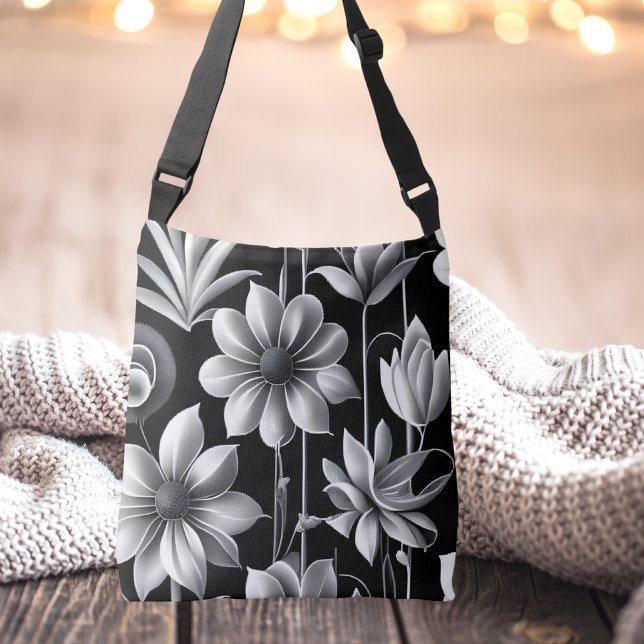 Bolsa Ajustável Tendência Na moda preto e branco (Criador carregado)