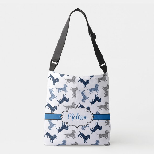 Bolsa Ajustável Tenho o Doxie Dachshund Blues (Frente)