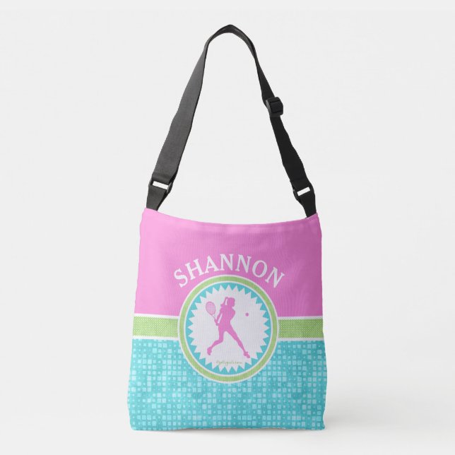Bolsa Ajustável Tênis Tri Pastel da cor com azulejo do Aqua (Frente)