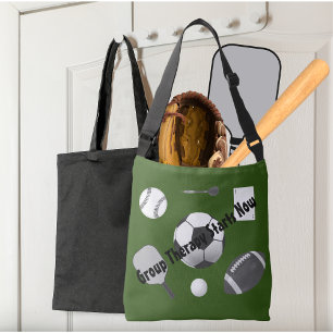 Bolsa Ajustável Terapia em grupo começa agora tipografia verde-neg