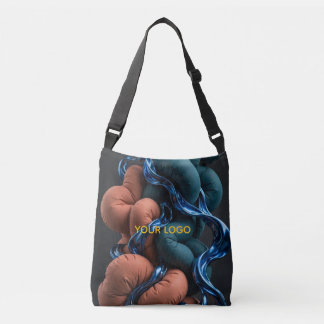 Bolsa Ajustável Terracotta Teal Flow - Colorido Vertical 3D