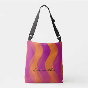 Bolsa Ajustável Teste padrão de ondas macio - laranja cor-de-rosa