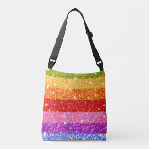 Bolsa Ajustável teste padrão do arco-íris do brilho