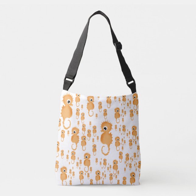 Bolsa Ajustável Teste padrão dos cavalos marinhos (Frente)