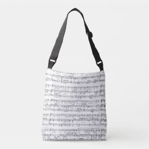 Bolsa Ajustável Teste padrão preto e branco da partitura