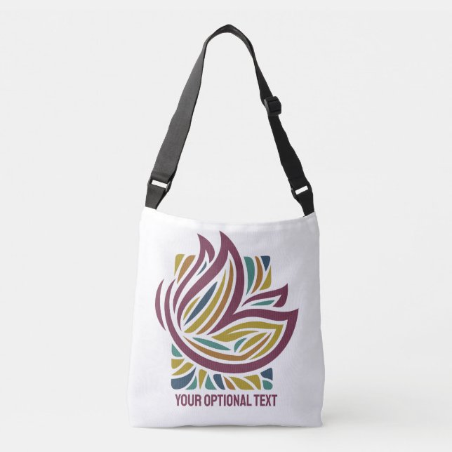 Bolsa Ajustável Texto Opcional da Borboleta Estilizada (Frente)