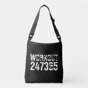 Bolsa Ajustável Texto vestido e arranhado Workout 247365 branco