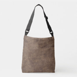 Bolsa Ajustável Textura de couro cognac envelhecido desgastado
