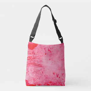Bolsa Ajustável Textura de Pintura Grunge Rosa Vermelho