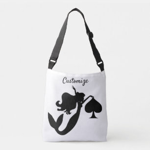 Bolsa Ajustável Thunder_Cove de Silhuette de Sereia Preta