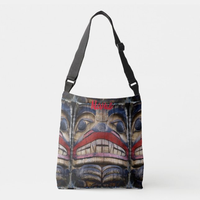 Bolsa Ajustável Thunder_Cove Totem de Rosto Polar (Frente)
