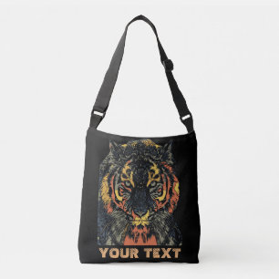 Bolsa Ajustável Tigre legal Arte Rosto Adiciona Seu Próprio Texto