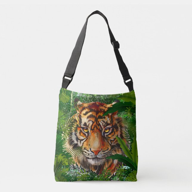 Bolsa Ajustável Tigre Verde - Vida Selvagem Natural (Frente)