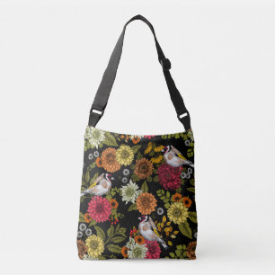 Bolsa Ajustável Tintas de ouro no jardim em preto