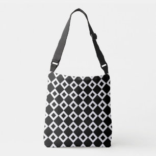 Bolsa Ajustável Toda sobre - teste padrão preto e branco do