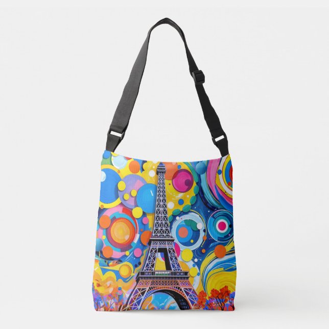 Bolsa Ajustável Torre Eiffel Pop Art (Frente)