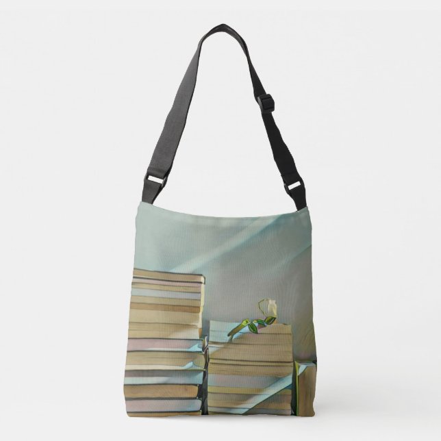 Bolsa Ajustável Trabalho de arte de amante de biblioteca (Frente)