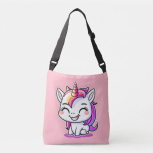 Bolsa Ajustável Trabalho de arte de Feliz Unicórnio Magial e Coraj
