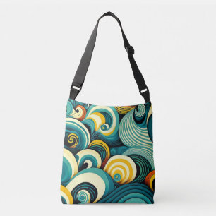 Bolsa Ajustável Trabalho de arte de Ondas Hippie Coloridas abstrat