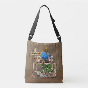 Bolsa Ajustável Trabalho de Natal de casa com meus gatos