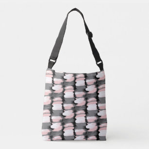 Bolsa Ajustável Traços de pincel, decoração cor-de-rosa-cinza.