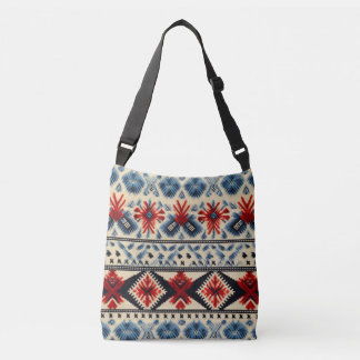 Bolsa Ajustável Traditional Folk Embroidery Stripe  Pattern
